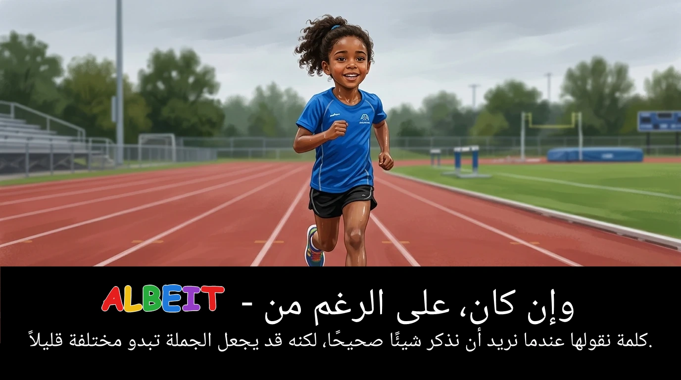 Arabic Illustration for albeit